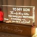 QDArtStore Personalized to My Son from Mom The Only Thing Better Than Being Your Mother is Watching You be a Dad LED Night Light, Heartfelt Gift for Son from Mom on Father's Day