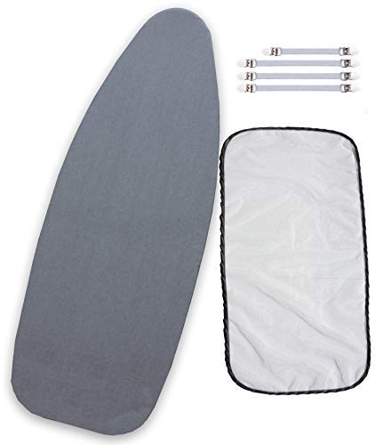 Balffor Ironing Board Cover and Pad (Metallic Grey, 18