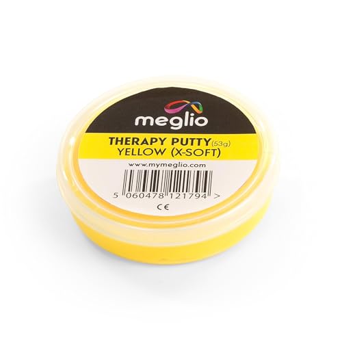Mastic d'exercice Meglio Therapy Putty - 57 g - Cible la récupération et la réhabilitation de la main, la musculation et le soulagement du stress - Résistance extra douce, douce, moyenne et ferme