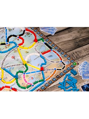 Image of Asmodee Ticket to Ride Europe Board Game (2026 Refresh) - Classic Train Adventure Strategy Game for Families and Adults, Ages 8+, 2-5 Players, 30-60 Minute Playtime