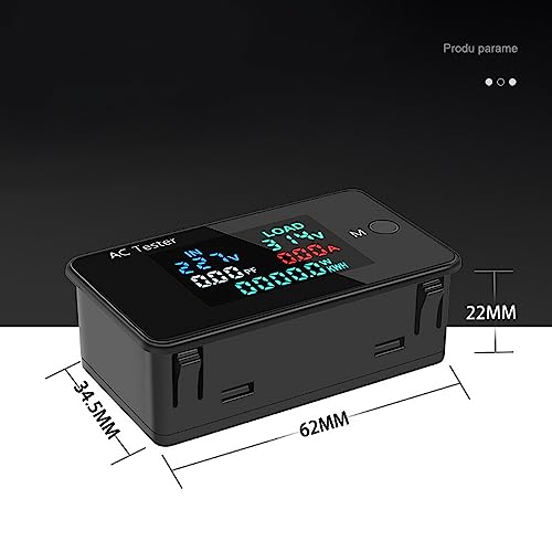 Moniss Testador digital de tensão dupla AC 0-500V Voltímetro 0-100A Amperímetro Medidor de teste de