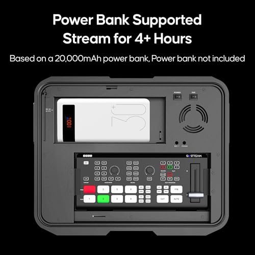 Image of Osee GoStream Duet Kit All in One Pro Live Streaming Multi-Camera Video Mixer Switcher Recorder Player Kit 4 HDMI&SDI in USB-C I /O with 14 Inch Monitor Built-in DC-to-Type C Cable NDI(Free Activated)