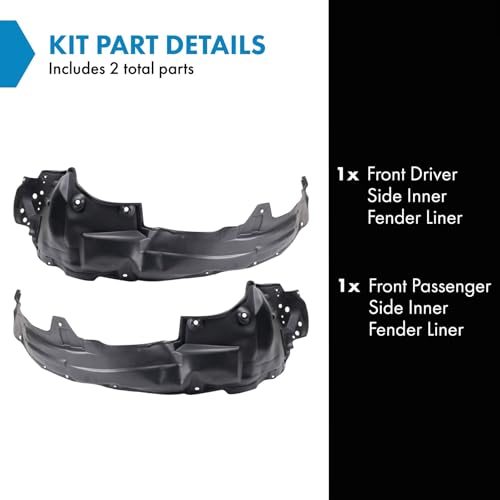 Image of TRQ Front Inner Fender Liner Set Compatible with 2013-2018 Toyota RAV4 TO1248171 TO1249171