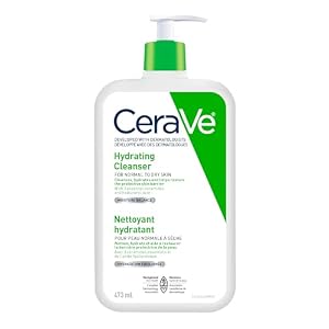 CeraVe HYDRATING Daily Face Wash, Gentle Moisturizing Non-Foaming Facial Cleanser for Men & Women, Dry & Sensitive Skin, with Hyaluronic Acid, Ceramides, Glycerin. Fragrance-Free, 473ML