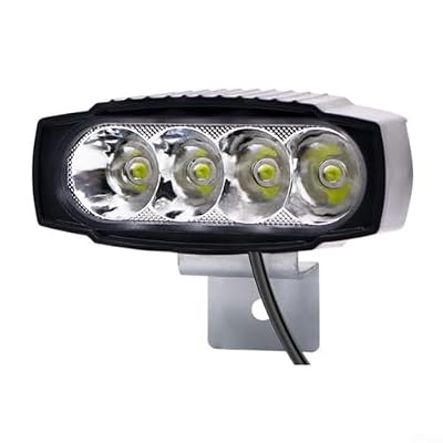 Elchuiaby Electric Bicycle LED Headlight 4/9 Beads Spotlight 24V-60V Compatible E-Bike Front Light with Waterproof Connector (4LED SMPLUG)