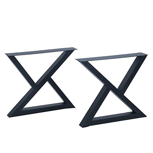 Image of MBQQ 2 Pcs Furniture Legs Rustic Decory Triangle Shape Table Legs,Heavy Duty Metal Desk Legs,Dining Table Legs,Industrial Modern, DIY Iron Bench Legs(H15.7 inchxW17.7 inch)