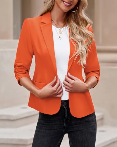 LookbookStore Blazers for Women Suit Jackets Dressy 3/4 Sleeve Blazer Business Casual Outfits for Work - Image 3