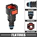 A ABSOPRO Car Fuel Line Hose Quick Release Connector Straight 3/8