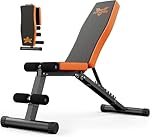 naspaluro Weight Bench Adjustable, Full Body Exercise Folding Fitness Workout Bench with 7 Positions, Exercise Bench for Weight Lifting & Sit Up Abdominal Supine Board Flat Home Gym