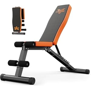 naspaluro Weight Bench Adjustable, Full Body Exercise Folding Fitness Workout Bench with 7 Positions, Exercise Bench for Weight Lifting & Sit Up Abdominal Supine Board Flat Home Gym