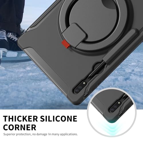 Anti-casse coque Galaxy Tab S8 Ultra 14.6 avec support rotatif pour securiser votre stylet - 6