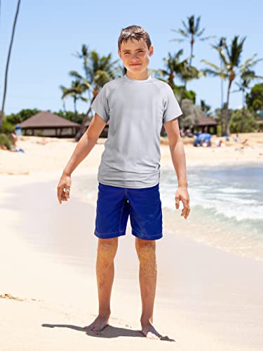Poroka 2 Pack Boys Rash Guard Upf 50+ Short Sleeve Youth Boys Quick Dry Shirt Sun Protective Water Surf Swim Shirt #TOP5