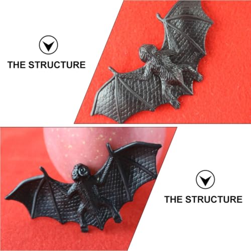 Murciélagos de plástico negro para decoración de pasajes del terror 3
