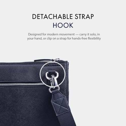 Image of HALDEN Ryden Laptop Bag, Vegan Saffiano Leather, 13L, Single Zipper, Fits 14 Inches, Unisex