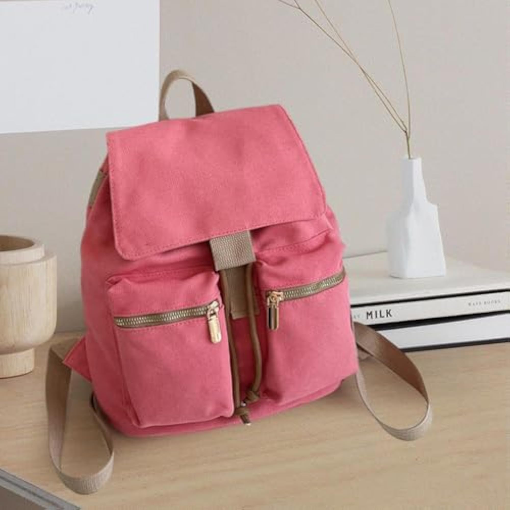 Canvas Backpack, Minimalist Design for Teens