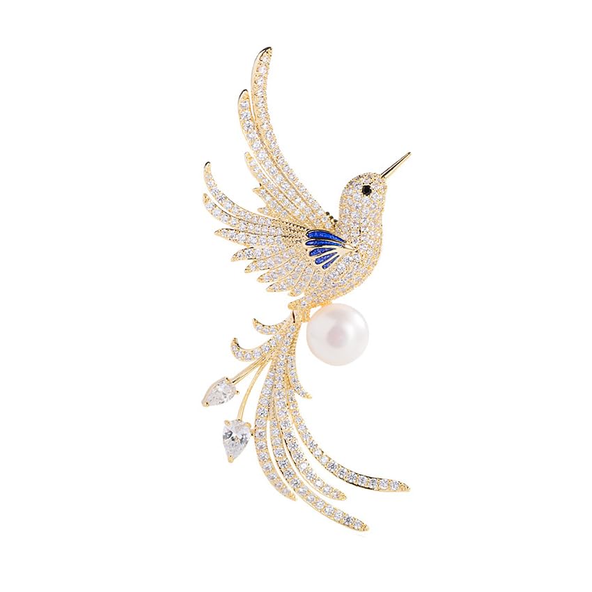 Image of Animal Bird Brooch Pins for Women Rhinestone Lapel Pin Accessories Blazer Dress Denim Jacket Birthday Wedding Jewelry Gifts