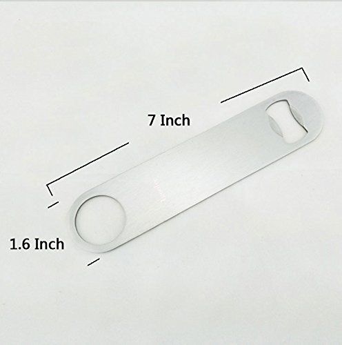 Kiseer Heavy Duty Stainless Steel Flat Bottle Opener, 6 Pack Beer Bottle Opener For Kitchen, Bar Or Restaurant #TOP3