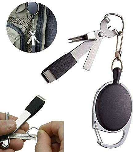 FOUR UNCLES Fishing Line Cutter Fly Knot Tying Kit Multi Function 4 in 1 with Zinger Retractor Combo