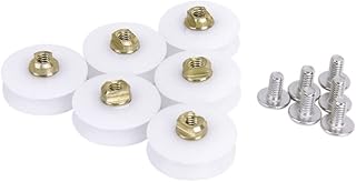 Veemoon 6piezas Rodillos De Repuesto Para Puerta De Ducha Unidades Diámetro Ruedas Para Mampara Baño Compatible Vidrio Color Blanco Con Acero Inoxidable y Abs