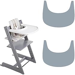 Trona Stokke Azul ysister Bandeja de silicona para trona, 2 unidades, de silicona, para bebés y niños, lavable, antideslizante y resistente a la temperatura para trona Stokke Tripp Trapp