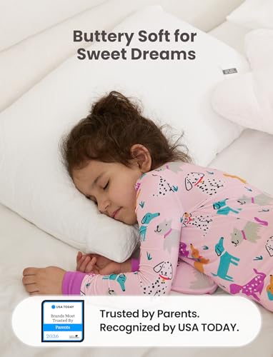 Image of PATPAT Bamboo Viscose Pajama Sets for Toddler Boys & Girls Baby Kids, Ultra-soft Snug fit Pjs Sleepers for Birthday Holiday