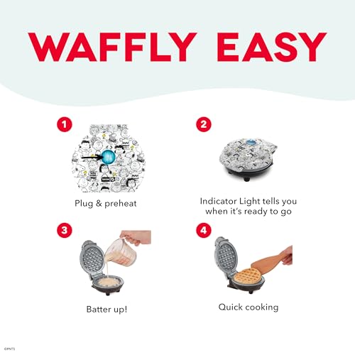 Image of Peanuts x Dash Mini Waffle Maker