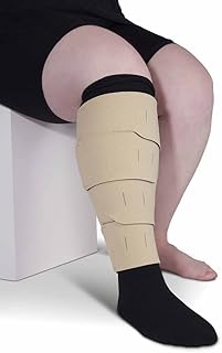 CircAid Juxtalite HD Sistema de Pierna Inferior – Prenda de Compresión Ajustable Fácil de Usar para Hombres y Mujeres, Circulación de la Pierna para Soporte, Capucha Flexible y Correas de Bucle