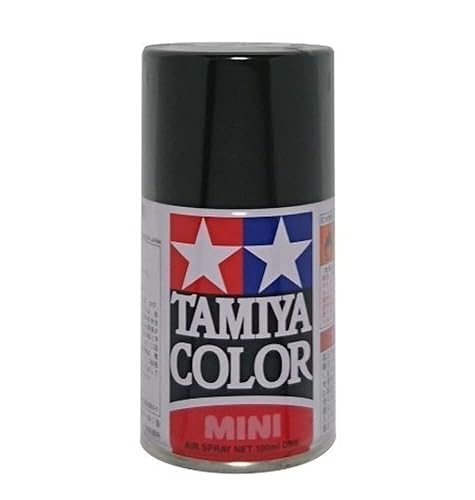 TAMIYA 85006 TS-6 Schwarz matt 100ml - Sprühfarbe für Plastikmodellbau, Modellbau und Bastelzubehör, Sprühfarbe für den Modellbau, Matte Black