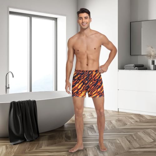 Image of Men's Boxer Shorts Cotton Loose Underwear with Button Fly