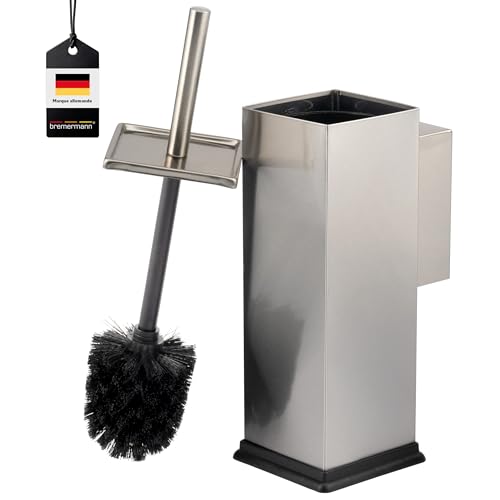 bremermann Ensemble WC carré en acier inoxydable avec support mural