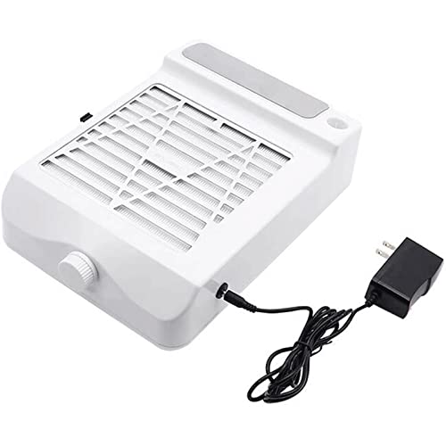 HAYNAH Portable Nail Dust Collector, Rechargeable Multifunction Nail Dust Collector, Filter Nail Fan with LED All-Around Light & Pull-Out Cleaning Filter, for Home for Nails