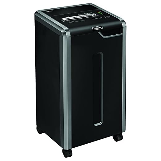 Fellowes Powershred 325Ci 100% Anti-Stau Aktenvernichter, Schneidleistung: 22-24 Blatt (Partikelschnitt), schwarz/Silbergrau
