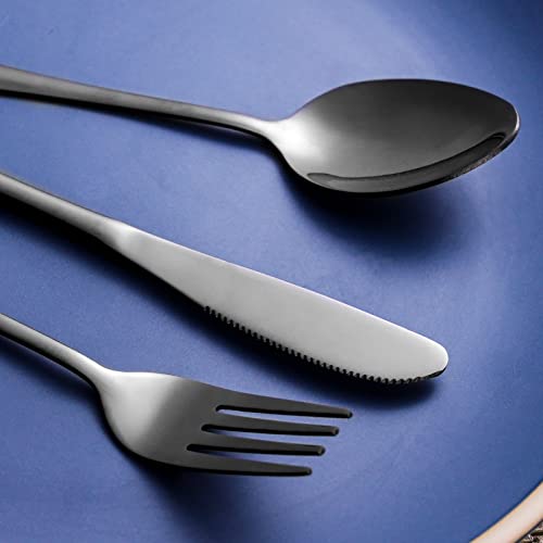 Saoshypei Portable Utensils Set With Case, 4Pcs Stainless Steel Reusable Silverware For Lunch Camping School Picnic Workplace Travel thumb #2
