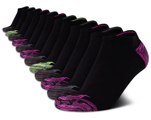 Image of Avia Womens No Show Socks - 12 Pack Soft Stretch Moisture Wicking Athletic Low Cut Socks for Women (Size 4-9, Extended: 9-12)
