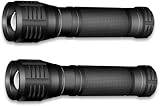 Decaker TC1200 PRO Military Grade Tactical LED 3000 Lumens 3 Mode Zoomable Waterproof Flashlight Torch,2-Pack