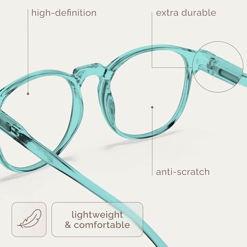 Image of IBOANN Chic & Comfy Blue Light Glasses for Women - 3-Pack Round Frames, Screen-Ready Style with UV Protection Coating