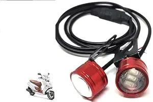 Red Colour 6 Led Strobe Light for Bike | Warning Emergency Police Light | Motorcycle Strobe Light | Compatible with Hero Maestro Edge 125