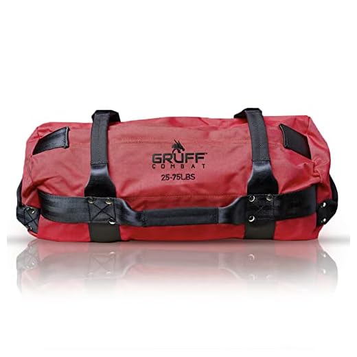 Gruff Combat Fitness Sandbags Duffle Sandbag Strength Training Cross Training Adjustable Workout Weights Workout Equipment for Home Gym (25-75lb)