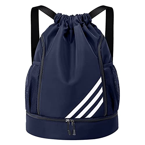 LAJIAOMIAN Mode Sport Rucksäcke,Große Rucksack mit Kordelzug Turnbeutel Sportbeutel Wasserdicht Rucksack Gymsack Wasserfest Sporttasche für Herren Damen Kinder Jugend