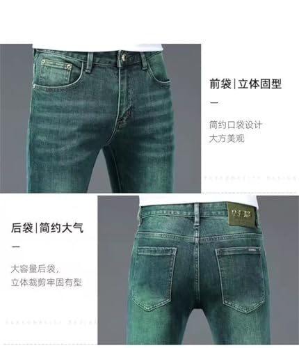 Men's Grinding White Slim Fit Classic Denim Pants Jeans Casual Trousers2