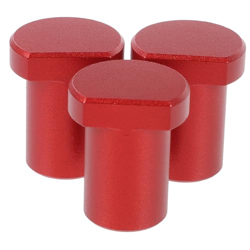 HOLIDYOYO 3個 アルミ合製高耐久ベンチドッグクランプ 短ペグ 木工作業台用プレーニングストッパー 机固定用卓上アクセサリー