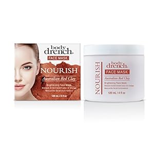 Body Drench Nourish Australian Red Clay Brightening Face Mask, 4 oz