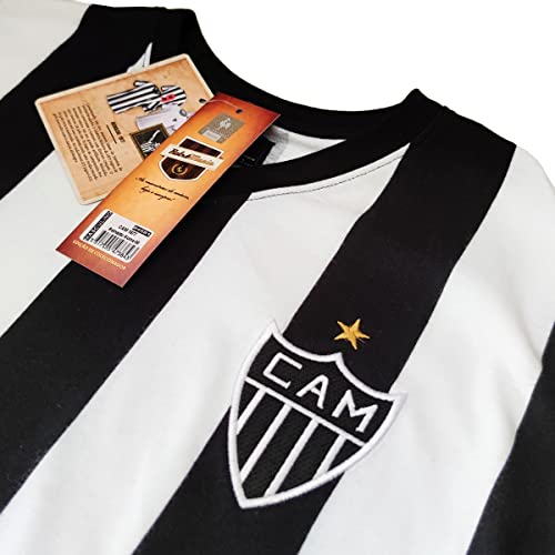 Camisa Retrô Atlético Mineiro Reinaldo 1977 Oficial Tamanho:GG;Cor:Preto/Branco