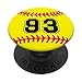 Girls Softball Jersey Number 93 No.93 Youth High School PopSockets PopGrip - Support et Grip pour Smartphone/Tablette avec un Top Interchangeable