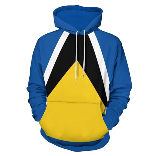 Sweat à capuche drapeau Sainte-Lucie respirant pour homme et ado