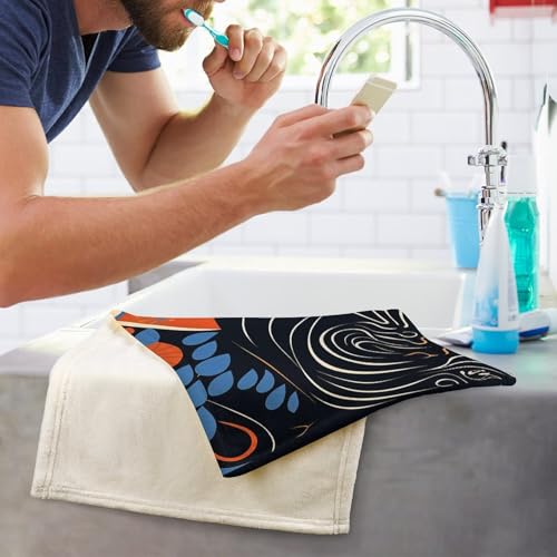 Serviette chat orange absorbante et séchage rapide pour le sport