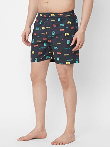 Image of GoSriKi Men's Cotton Printed Boxer Shorts (Pack of 4) (ANL-BXR-PACK-4-GS-026)