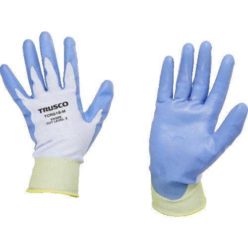 TRUSCO(トラスコ) 耐切創手袋 18G ポリウレタンコーティング Mサイズ TCRG18-M