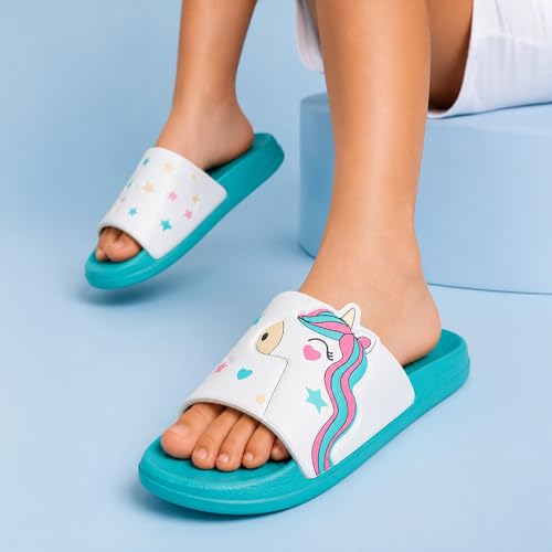Image of WELCOME Unisex-Child Kids Flip-Flop Soft Comfortable Indoor & Outdoor Slippers Stylish Non-Slip Slide Home Casual Chappals For Boys & Girls