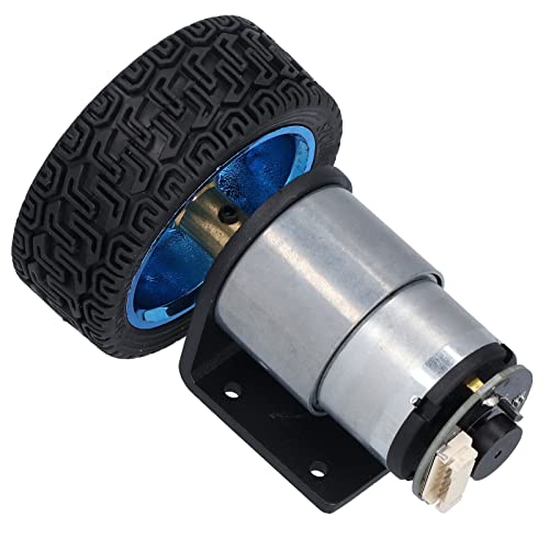 Moteur d'encodeur DC 6V JGB37-520 avec arbre 6 mm et support pour robot